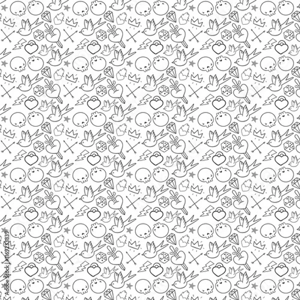 Fototapeta seamless pattern with elements