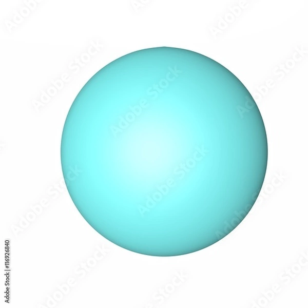 Fototapeta Blue sphere isolated over white