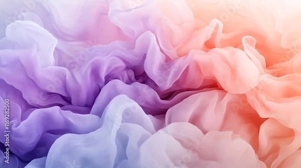 Fototapeta Dreamy Pastel Gradient with Soft, Iridescent Transitions, Blending Lavender, Mint, and Peach for Creative Design