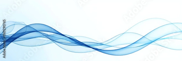 Fototapeta abstract blue lines pattern white background space written