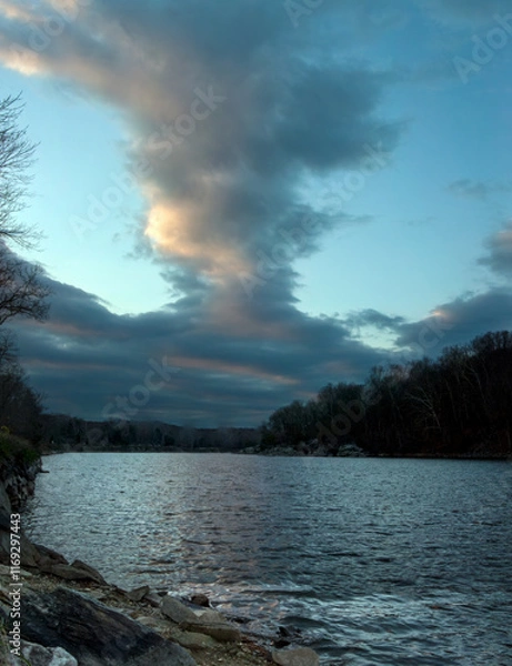 Obraz Towering cloud at sunset