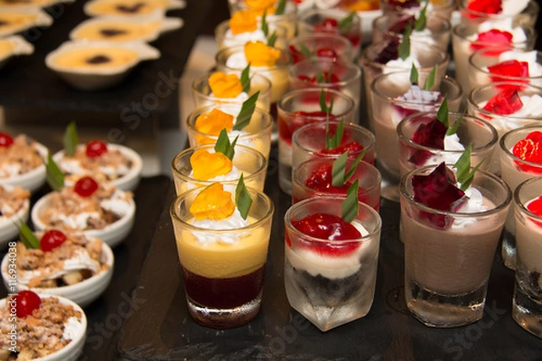 Obraz  delicious Mini in glass dessert station