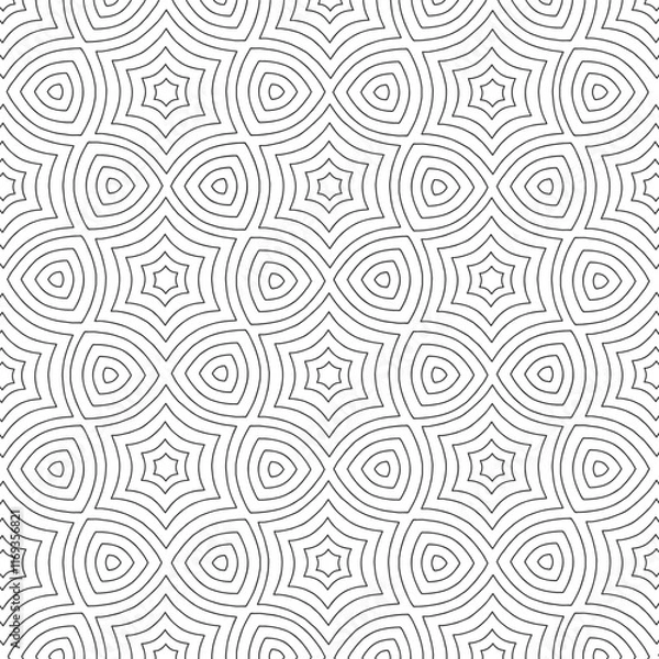 Fototapeta Vector geometric seamless pattern. looks like black and white design