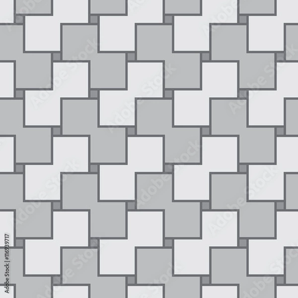 Fototapeta Abstract gray square seamless vector texture