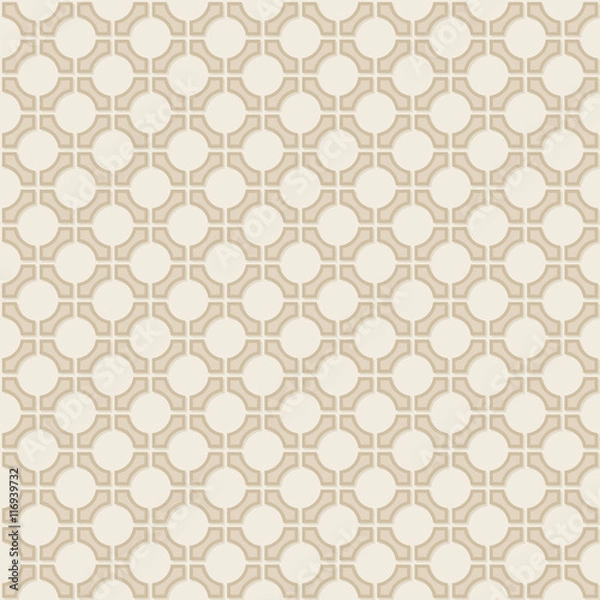 Fototapeta Vector seamless vintage geometric wallpaper pattern