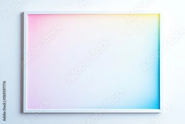 Fototapeta White Framed Pastel Gradient Artwork Display