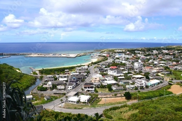 Obraz 与那国島の久部良集落