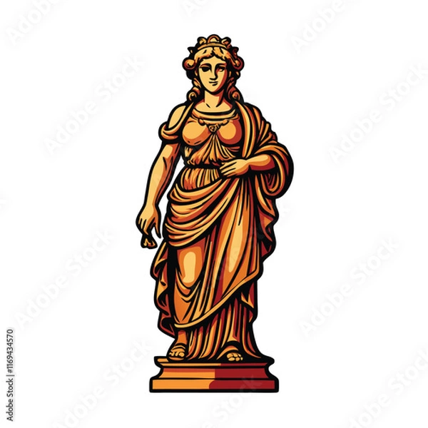 Fototapeta Create a detailed vector illustration of the Statue of Liberty.