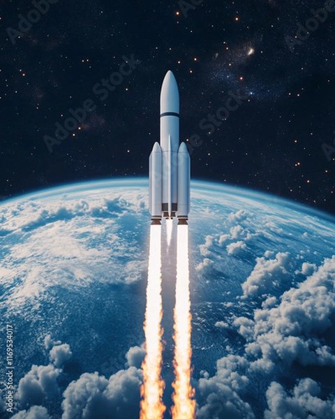 Obraz Rocket Launch in Space