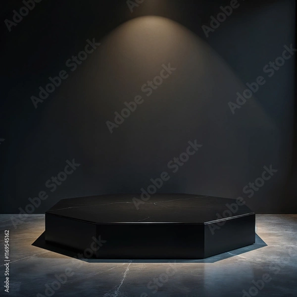 Obraz A product podium black