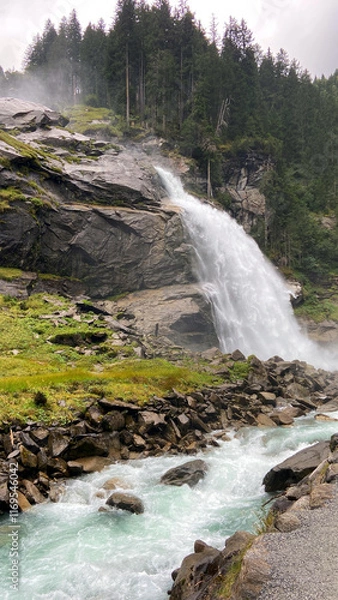 Obraz Krimml Waterfalls in the High Tauern National Park. Austrian Alps, Europe. 