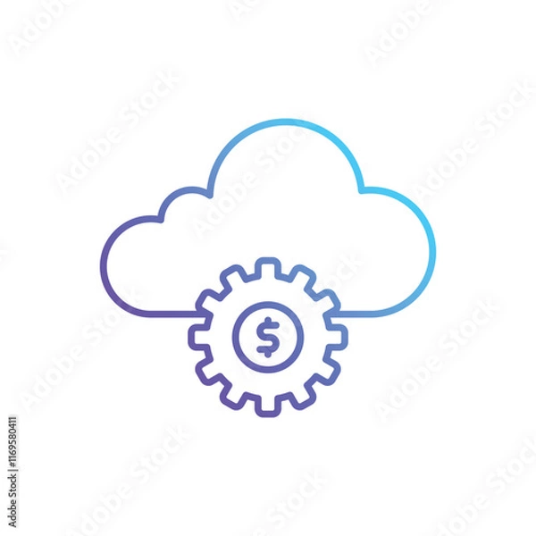 Fototapeta Cloud Service vector icon