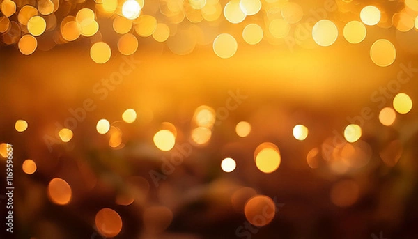 Obraz yellow and orange color summary bacground withe blurred defocus bokeh light for template