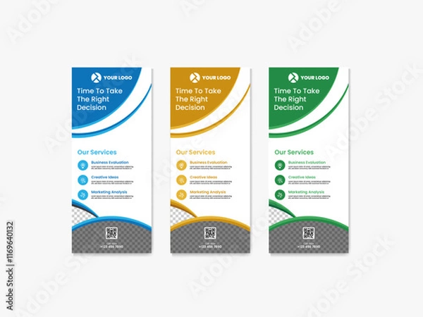 Fototapeta Editable Corporate Roll Up Banner Layout