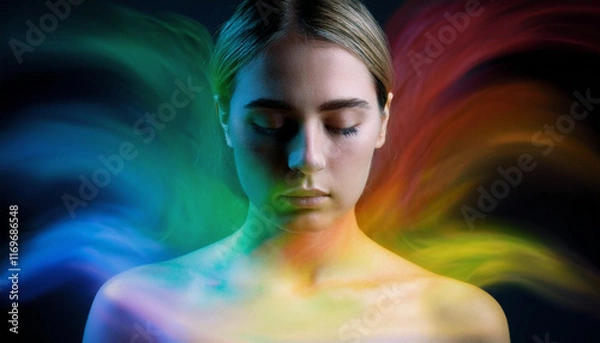 Obraz 集中する女性