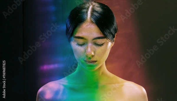 Obraz 集中する女性