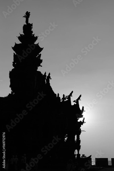 Fototapeta sanctuary at sunset