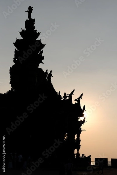 Fototapeta sanctuary at sunset