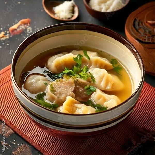 Obraz Rice cake dumpling soup