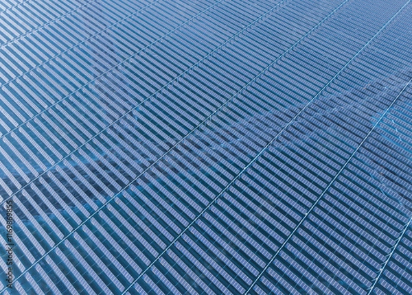 Fototapeta Drones capture large-scale photovoltaic panels on site