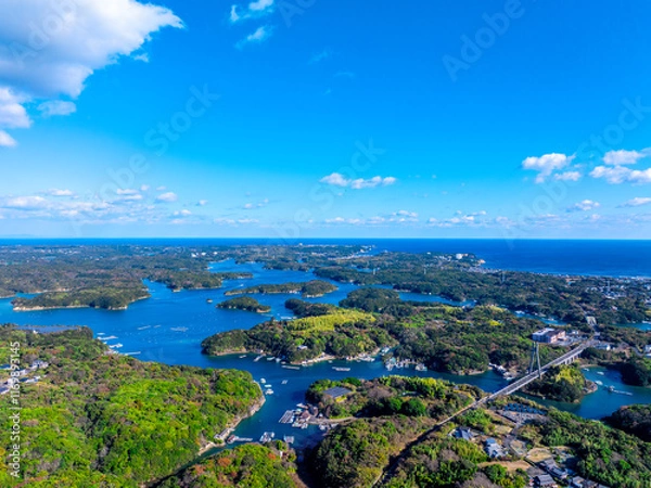 Obraz 志摩丸山橋と英虞湾（三重県志摩市）