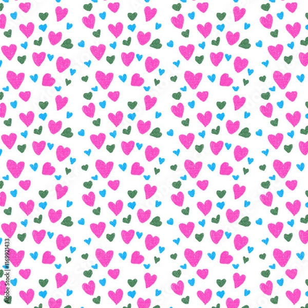 Fototapeta seamless pattern with hearts