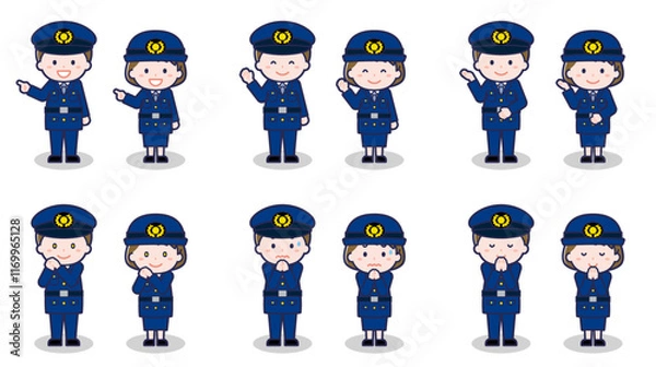 Fototapeta 警察官の男女 04