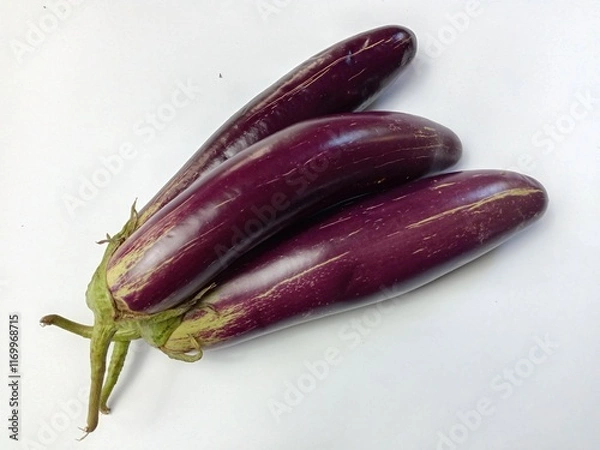 Fototapeta eggplant on white background