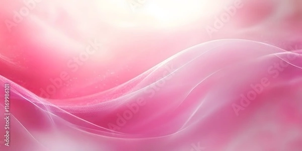 Fototapeta Abstract Pink Waves Soft Light Background