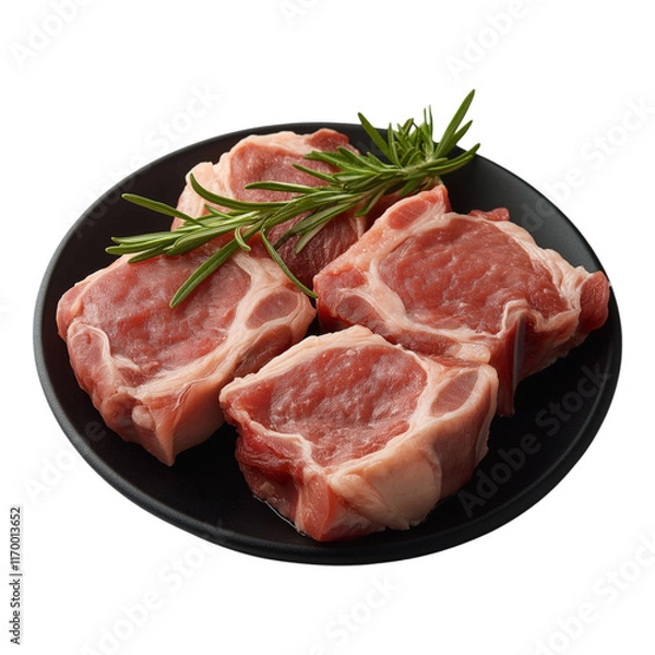 Fototapeta raw pork chops