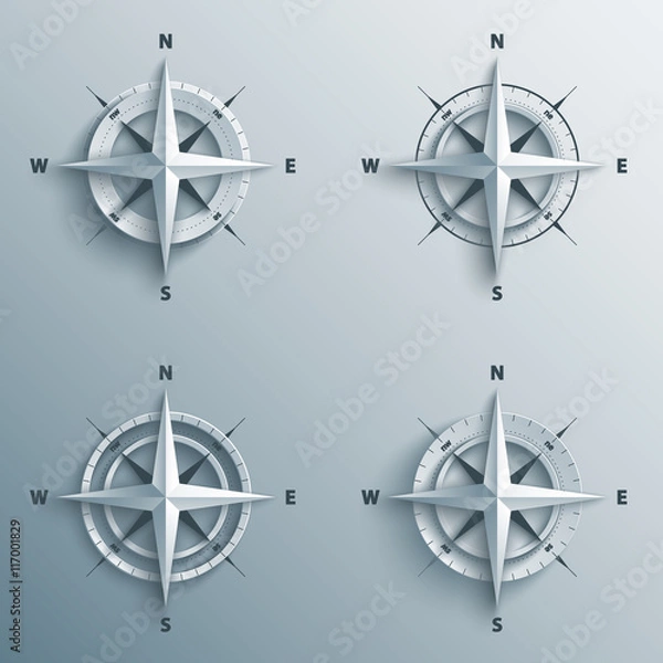 Obraz Zestaw 3d róż wiatr