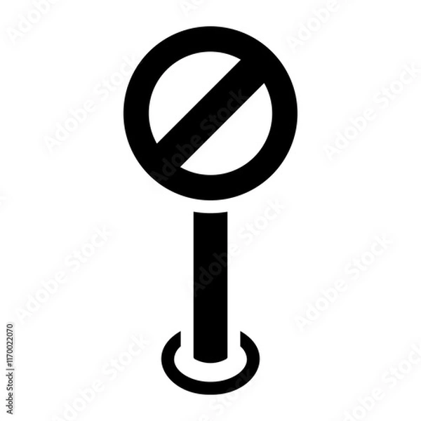 Fototapeta emergency stop Solid icon
