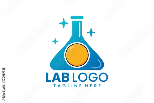 Fototapeta Creative fusion of lab and egg yolk, ideal for unique, fresh, and modern food branding concepts