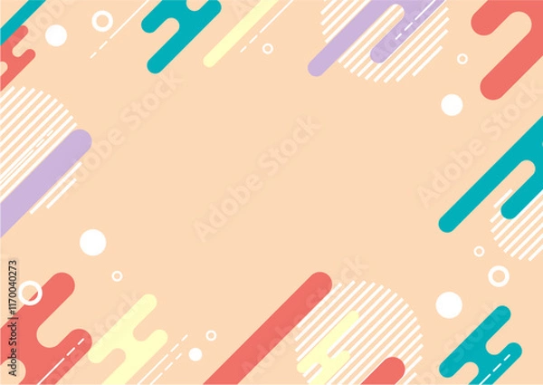 Fototapeta Pop and PeachPuff Frame Background in Full HD Size