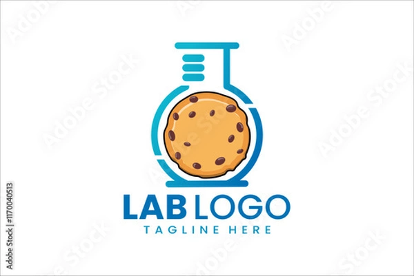 Fototapeta Innovative lab and bakery logo design for unique culinary branding and sweet identity
