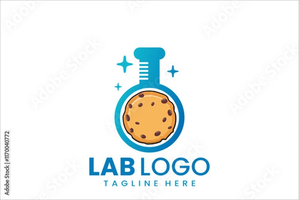 Fototapeta Innovative lab and bakery logo design for unique culinary branding and sweet identity