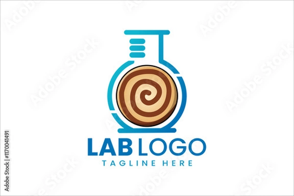 Fototapeta Innovative lab and bakery logo design for unique culinary branding and sweet identity