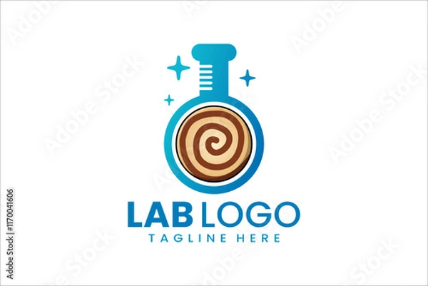 Fototapeta Innovative lab and bakery logo design for unique culinary branding and sweet identity