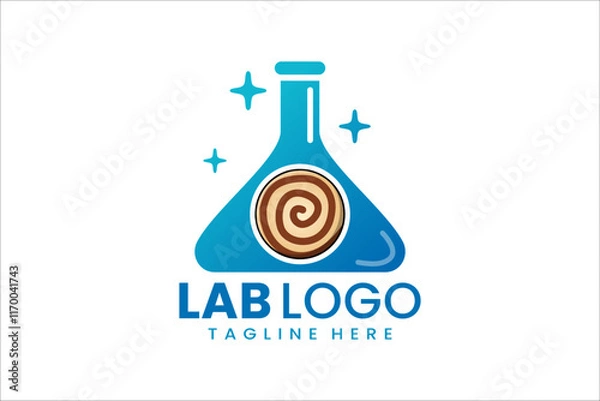 Fototapeta Innovative lab and bakery logo design for unique culinary branding and sweet identity