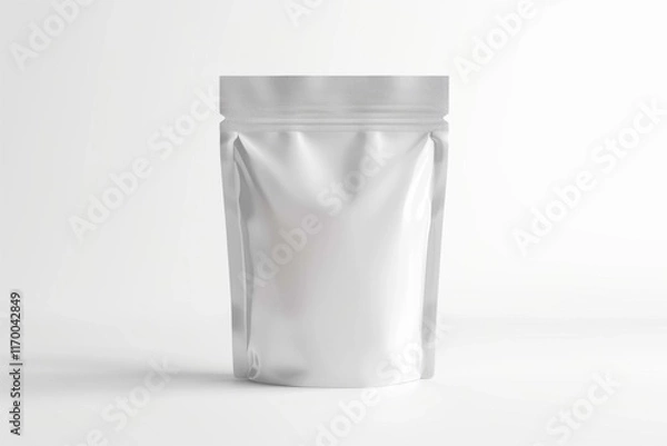 Fototapeta Empty white zip-lock bag.