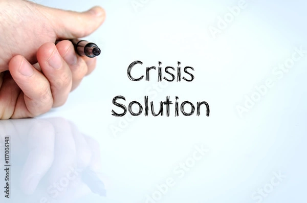 Fototapeta Crisis solution text concept