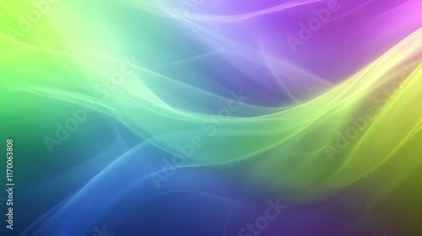 Fototapeta Abstract Wavy Background with Vibrant Colors that Blend Smoothly Creating a Dreamy Effect for Design and Creative Projects