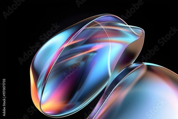 Fototapeta Colorful Glass 3D Object abstract 