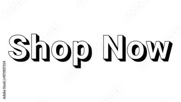 Fototapeta Shop Now Text. Web Design Element Button.