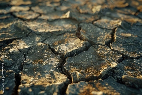 Obraz texture of dry cracked soil