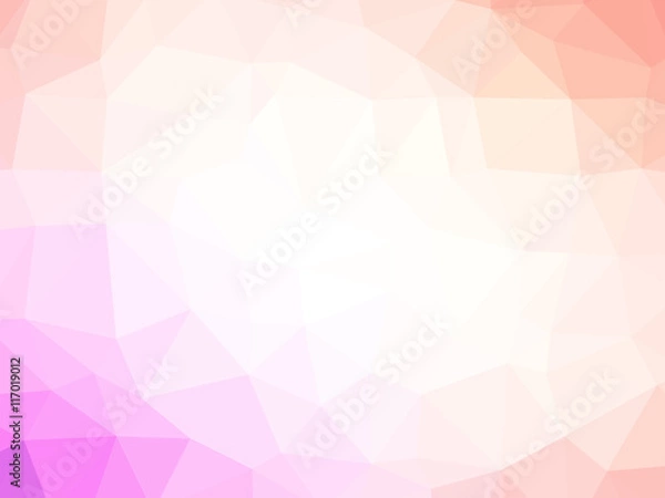 Obraz Abstract purple pink white gradient polygon shaped background