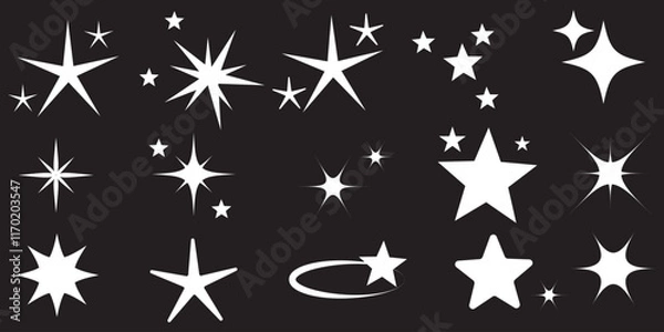 Fototapeta shine icon isolated on white background. vector illustration.