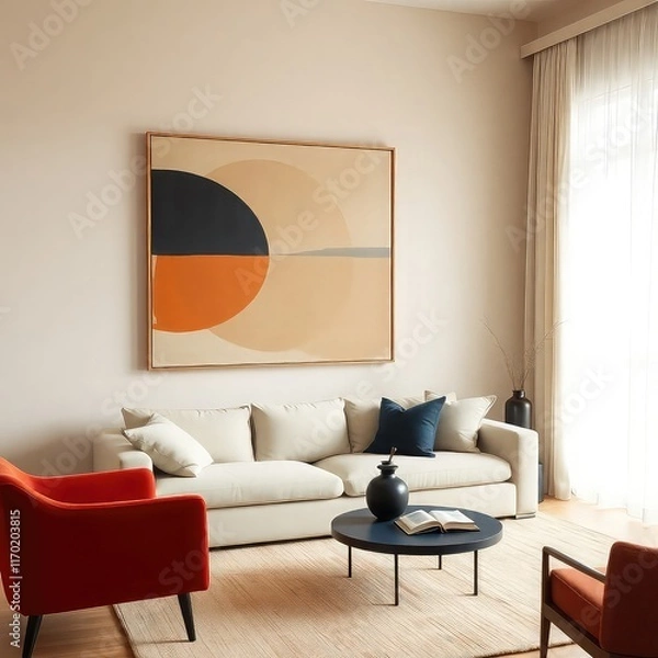 Fototapeta modern living room with transparent background, modern living room ,living room interior   ,living room with fireplace,