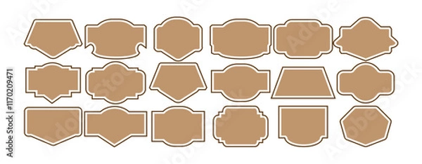 Fototapeta Set of vintage label frame. Vintage frames and labels vector set, with Label frames on Old frame shape collections. 