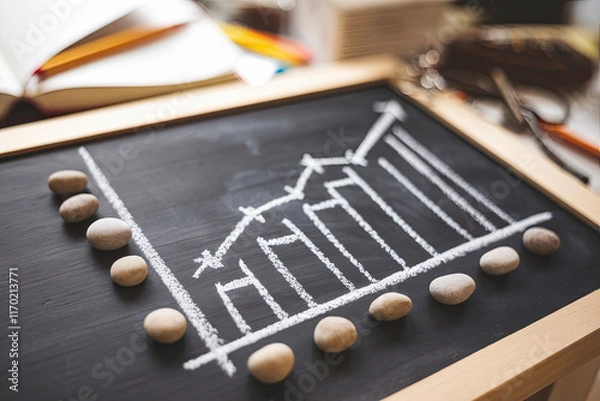 Fototapeta The X and Y axes could be subtly marked with natural elements such as stones or wooden stakes, blending seamlessly into the scene.